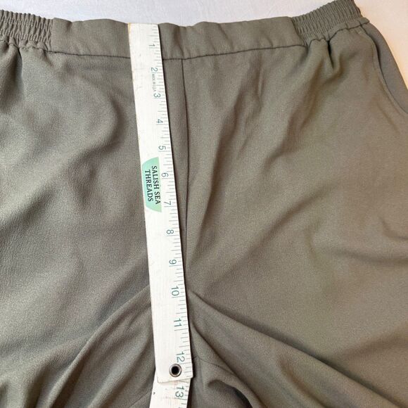 Anthropologie Women's M Green The Essential Pull-On Trouser Pockets - Picture 7 of 15